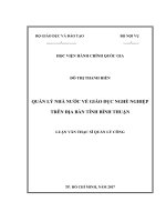 Quản lý nhà nước về giáo dục nghề nghiệp trên địa bàn tỉnh Bình Thuận (LV thạc sĩ)