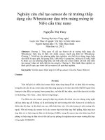 DSpace at VNU: Nghiên cứu chế tạo sensor đo từ trường thấp dạng cầu Wheatstone dựa trên màng mỏng từ NiFe cấu trúc nano