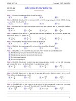 ĐỀ CƯƠNG ÔN TẬP TOÁN KIỂM TRA HÌNH HOC KHÔNG GIAN