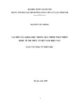 DSpace at VNU: Vai trò của khoa học trong quá trình phát triển kinh tế tri thức ở Việt Nam hiện nay