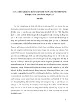 Sự tác động khủng hoảng kinh tế toàn cầu đối với doanh nghiệp và ngành nghề việt nam 