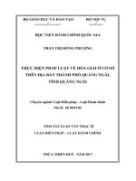 THỰC HIỆN PHÁP LUẬT VỀ HÒA GIẢI Ở CƠ SỞ TRÊN ĐỊA BÀN THÀNH PHỐ QUẢNG NGÃI, TỈNH QUẢNG NGÃI (tt)