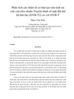 DSpace at VNU: Phân tích các nhân tố cơ bản tạo nên tính ưu việt của tiêu chuẩn Truyền hình số mặt đất thế hệ thứ hai (DVB-T2) so với DVB-T