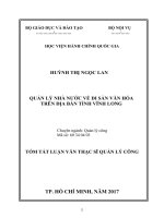 Quản lý nhà nước về di sản văn hóa trên địa bàn tỉnh Vĩnh Long (tt)