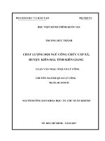 Chất lượng đội ngũ công chức cấp xã, huyện Kiên Hải, tỉnh Kiên Giang (LV thạc sĩ)