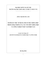 DSpace at VNU: Đánh giá việc áp dụng chuẩn mực khoa học trong hoạt động của các tổ chức khoa học và công nghệ ở Việt Nam hiện nay