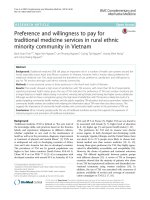 DSpace at VNU: Preference and willingness to pay for traditional medicine services in rural ethnic minority community in Vietnam 6.Nguyen Hoang Long