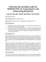 DSpace at VNU: Chiến lược đưa sản phẩm cà phê lon MORISH ONE của Trung Nguyên ra thị trường trong thời gian tới