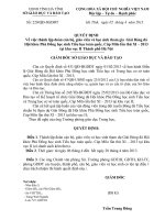 GDTrH: QĐ thành lập đoàn cán bộ, giáo viên và học sinh tham gia Giải bóng đá Hội khỏe Phù Đổng học sinh Tiểu học toàn quốc, Cúp Milo lần thứ XI – 2013 tại khu vực II Thành phố Hà Nội