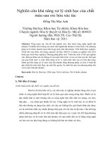 DSpace at VNU: Nghiên cứu khả năng xử lý sinh học của chất màu sau oxi hóa xúc tác