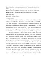 DSpace at VNU: Trade in clean and dirty industries in Vietnam under the effect of WTO integration process