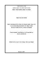 Thực hành quyền công tố trong điều tra các vụ án xâm phạm sở hữu từ thực tiễn huyện Nghĩa Hưng, tỉnh Nam Định (tt)