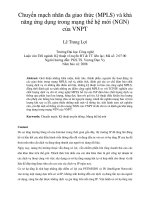 DSpace at VNU: Chuyển mạch nhãn đa giao thức (MPLS) và khả năng ứng dụng trong mạng thế hệ mới (NGN) của VNPT