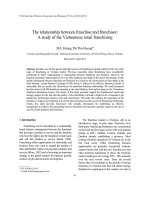 The relationship between franchise and franchisor A study of the Vietnamese retail franchising