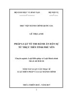 PHÁP LUẬT VỀ THI HÀNH ÁN DÂN SỰ  TỪ THỰC TIỄN TỈNH PHÚ YÊN (tt)