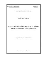 Quản lý nhà nước về hộ tịch ở cấp xã trên địa bàn huyện Phú Quốc, tỉnh Kiên Giang (LV thạc sĩ)