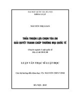 DSpace at VNU: Thỏa thuận lựa chọn tòa án giải quyết tranh chấp thương mại quốc tế