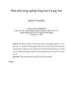 DSpace at VNU: Phát triển nông nghiệp hàng hóa ở Lạng Sơn