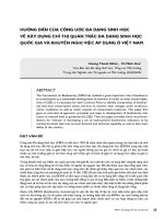 DSpace at VNU: HƯỚNG DẪN CỦA CÔNG ƯỚC ĐA DẠNG SINH HỌC VỀ XÂY DỰNG CHỈ THỊ QUAN TRẮC ĐA DẠNG SINH HỌC QUỐC GIA VÀ KHUYẾN NGHỊ VIỆC ÁP DỤNG Ở VIỆT NAM 2. HOANG THANH NHAN