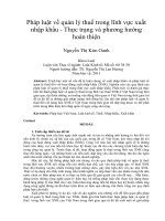 DSpace at VNU: Pháp luật về quản lý thuế trong lĩnh vực xuất nhập khẩu - Thực trạng và phương hướng hoàn thiện