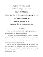 DSpace at VNU: Một số quy trình xử lý thông tin mờ ứng dụng vào bài toán ra quyết định tập thể