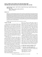 DSpace at VNU: Chất lượng cuộc sống của cán bộ nhân viên trường Đại học Khoa học Xã hội và Nhân văn, Hà Nội