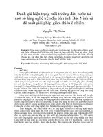 DSpace at VNU: Đánh giá hiện trạng môi trường đất, nước tại một số làng nghề trên địa bàn tỉnh Bắc Ninh và đề xuất giải pháp giảm thiểu ô nhiễm