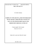 Nghiên cứu nồng độ TNF α, một số interleukin huyết thanh và mối liên quan với yếu tố nguy cơ, tổn thương động mạch vành ở bệnh nhân nhồi máu cơ tim cấp 9tt) 