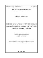 Thể chế quản lý giảng viên thỉnh giảng trong các trường đại học  từ thực tiễn trường Đại học Y Hà Nội (tt)