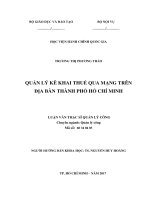 Quản lý kê khai thuế qua mạng trên địa bàn Tp.HCM (LV thạc sĩ)