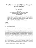 DSpace at VNU: Pháp luật về quản lý nội bộ trong công ty cổ phần ở Việt nam
