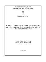 DSpace at VNU: Nghiên cứu đưa sản phẩm âm thanh thương mại lên Internet và áp dụng vào báo điện tử - đài tiếng nói Việt Nam