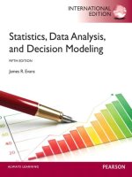 Statistics data analysis and decision modeling 5th global edition by james evans