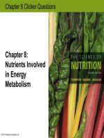 Clicker questions the science of NUTRITON 4th by thompson manore and vaughan chapter 07 