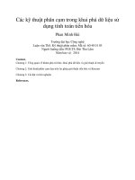 DSpace at VNU: Các kỹ thuật phân cụm trong khai phá dữ liệu sử dụng tính toán tiến hóa