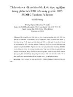 DSpace at VNU: Tính toán và tối ưu hóa điều kiện thực nghiệm trong phân tích RBS trên máy gia tốc HUS 5SDH-2 Tandem Pelletron