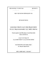 GIÁO DỤC PHÁP LUẬT CHO PHẠM NHÂN Ở CÁC TRẠI GIAM KHU VỰC MIỀN TRUNG (LV thạc sĩ)