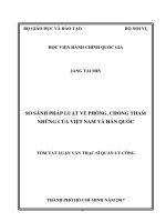 So sánh pháp luật về phòng, chống tham nhũng của Việt Nam và Hàn Quốc (tt)