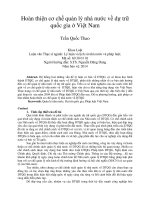 DSpace at VNU: Hoàn thiện cơ chế quản lý nhà nước về dự trữ quốc gia ở Việt Nam