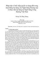 DSpace at VNU: Pháp luật về thế chấp quyền sử dụng đất trong hoạt động tín dụng của Ngân hàng thương mại và thực tiễn áp dụng tại Ngân hàng Công thương Việt Nam