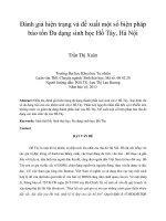 DSpace at VNU: Đánh giá hiện trạng và đề xuất một số biện pháp bảo tồn Đa dạng sinh học Hồ Tây, Hà Nội