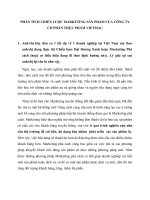 Phân tích chiến lược marketing sản phẩm của công ty cổ phần thực phẩm vietmac 