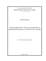 DSpace at VNU: Đánh giá hiện trạng và đề xuất giải pháp bảo vệ môi trường nước mặt lưu vực sông Vu Gia - Thu Bồn