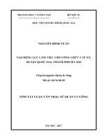 Tạo động lực làm việc cho công chức cấp xã, huyện Quốc Oai thành phố Hà Nội (tt)