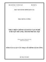 Thực hiện chính sách đào tạo nghề ở huyện Mê Linh, thành phố Hà Nội (tt)