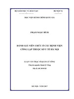 Đánh giá viên chức ở các bệnh viện công lập thuộc Sở y tế Hà Nội (LV thạc sĩ)