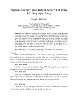 DSpace at VNU: Nghiên cứu máy giao dịch tự động ATM trong hệ thống ngân hàng