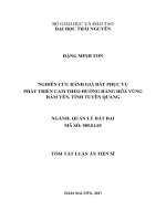 Nghiên cứu đánh giá đất phục vụ phát triển cam theo hướng hàng hoá vùng hàm yên, tỉnh tuyên quang 