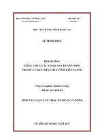 Bồi dưỡng công chức các cơ quan chuyên môn thuộc UBND tỉnh Kiên Giang (tt)