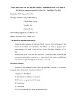 DSpace at VNU: Fair trade - the new way for Vietnam's agricultural sector - case study of the Shan tea organic cooperative in Suoi Bu - Van Chan (Yen Bai)